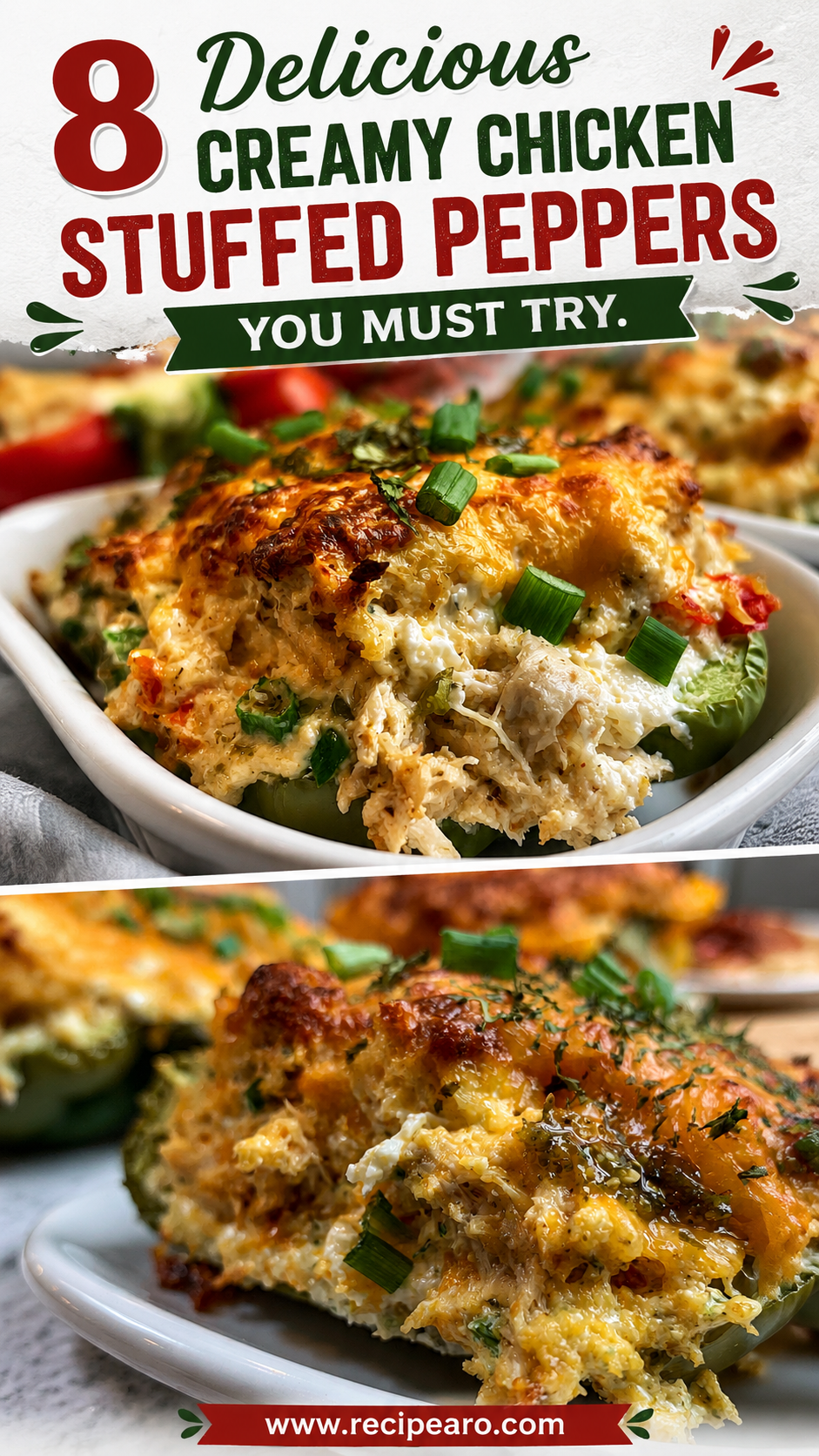 Creamy Chicken Stuffed Peppers