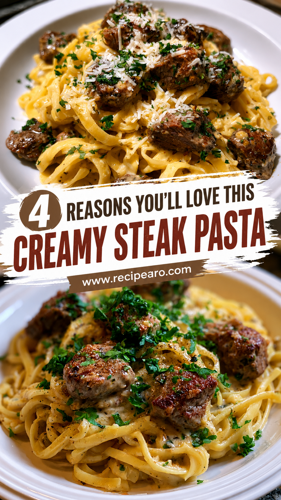 Creamy Garlic Butter Steak Pasta