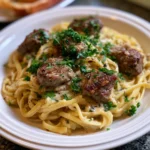 Creamy Garlic Butter Steak Pasta