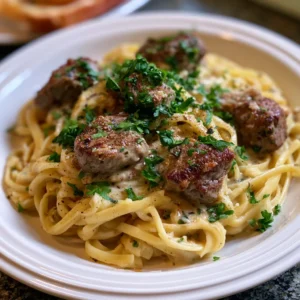 Creamy Garlic Butter Steak Pasta