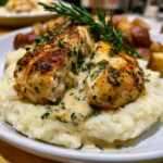 Creamy Garlic Herb Chicken with Mashed Potatoes