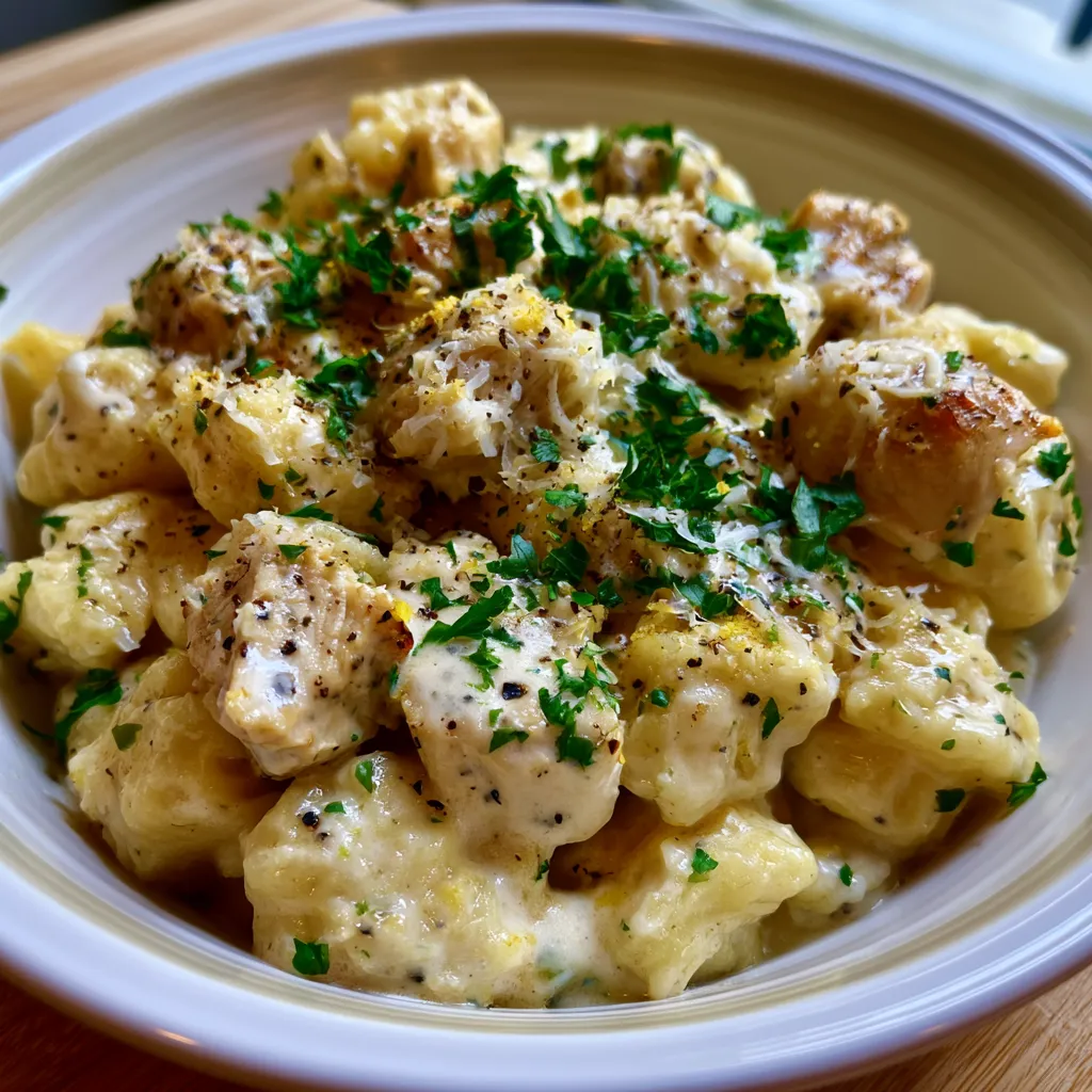 Creamy Lemon Chicken Gnocchi