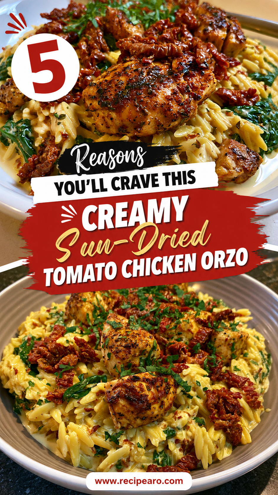 Creamy Sun-Dried Tomato Chicken Orzo