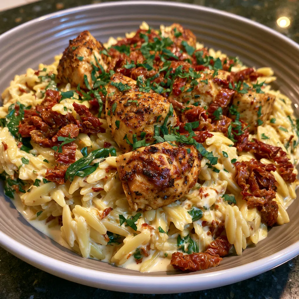 Creamy Sun-Dried Tomato Chicken Orzo