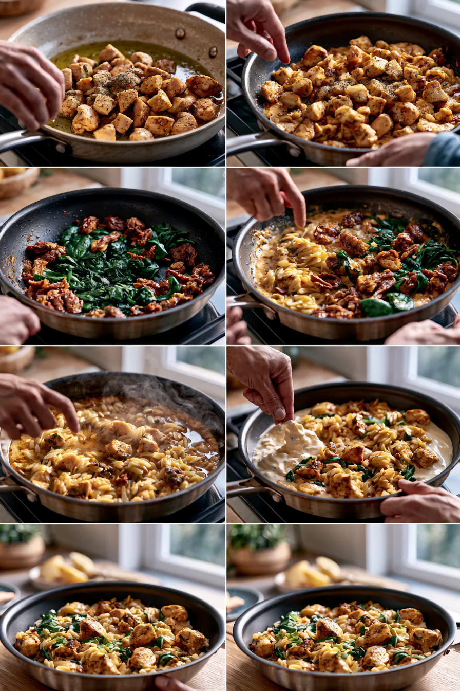 Creamy Sun-Dried Tomato Chicken Orzo