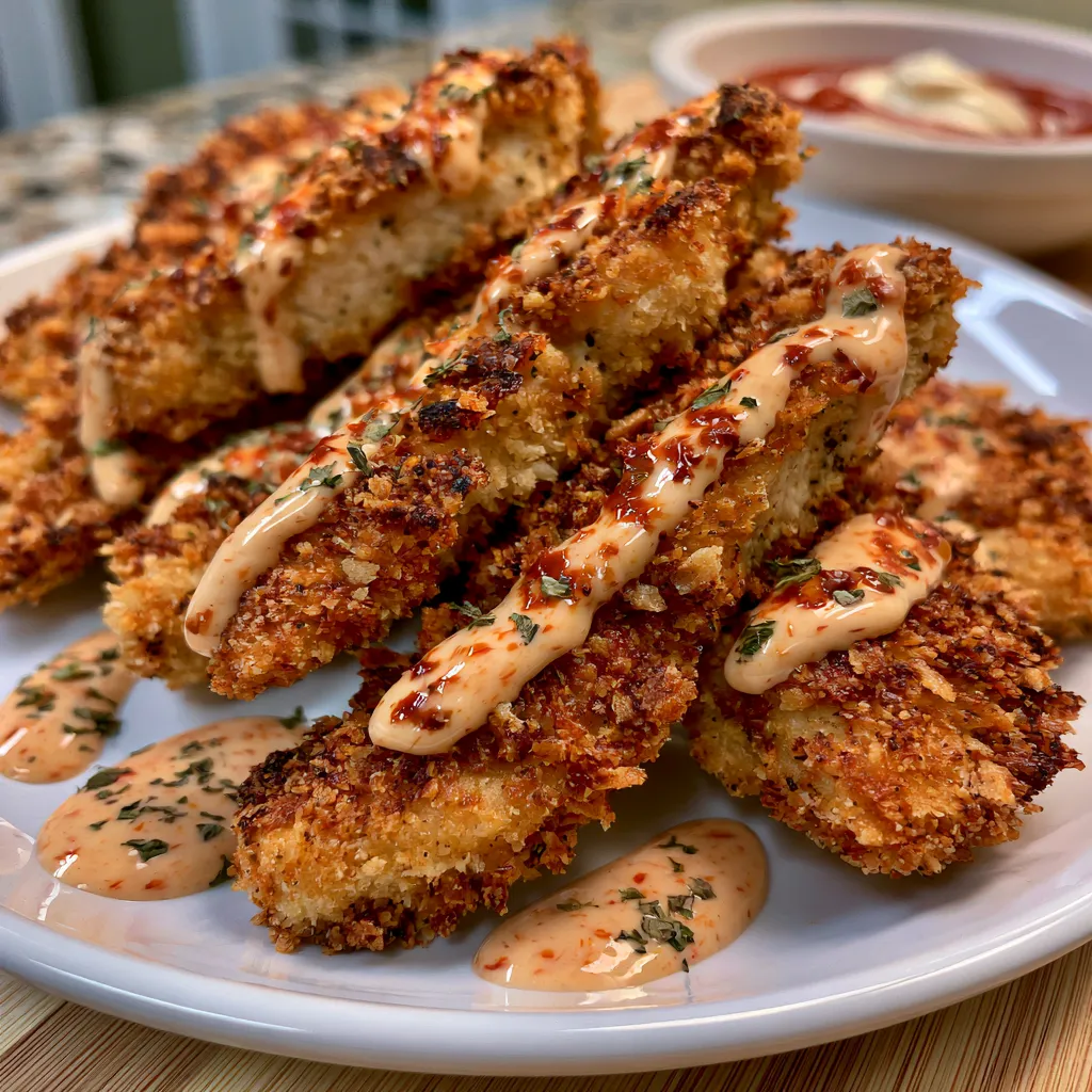 Crispy Chicken Tenders with Bang Bang Sauce