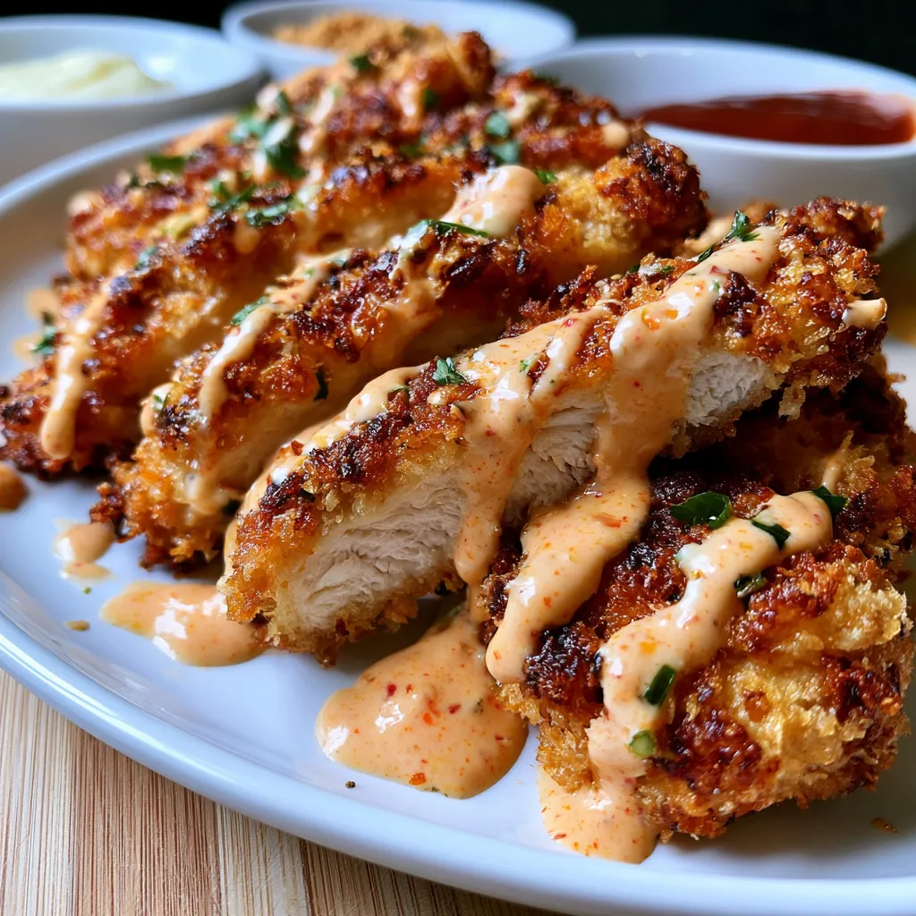 Crispy Chicken Tenders with Bang Bang Sauce