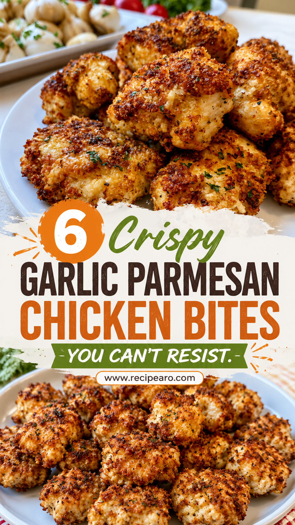 Crispy Garlic Parmesan Air Fryer Chicken Bites