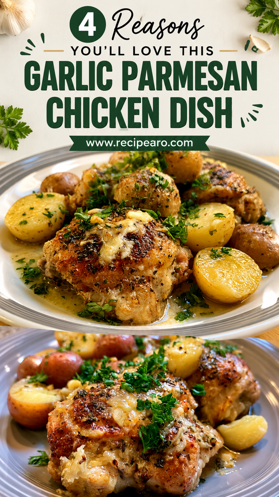Crock Pot Garlic Parmesan Chicken and Potatoes
