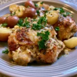Crock Pot Garlic Parmesan Chicken and Potatoes