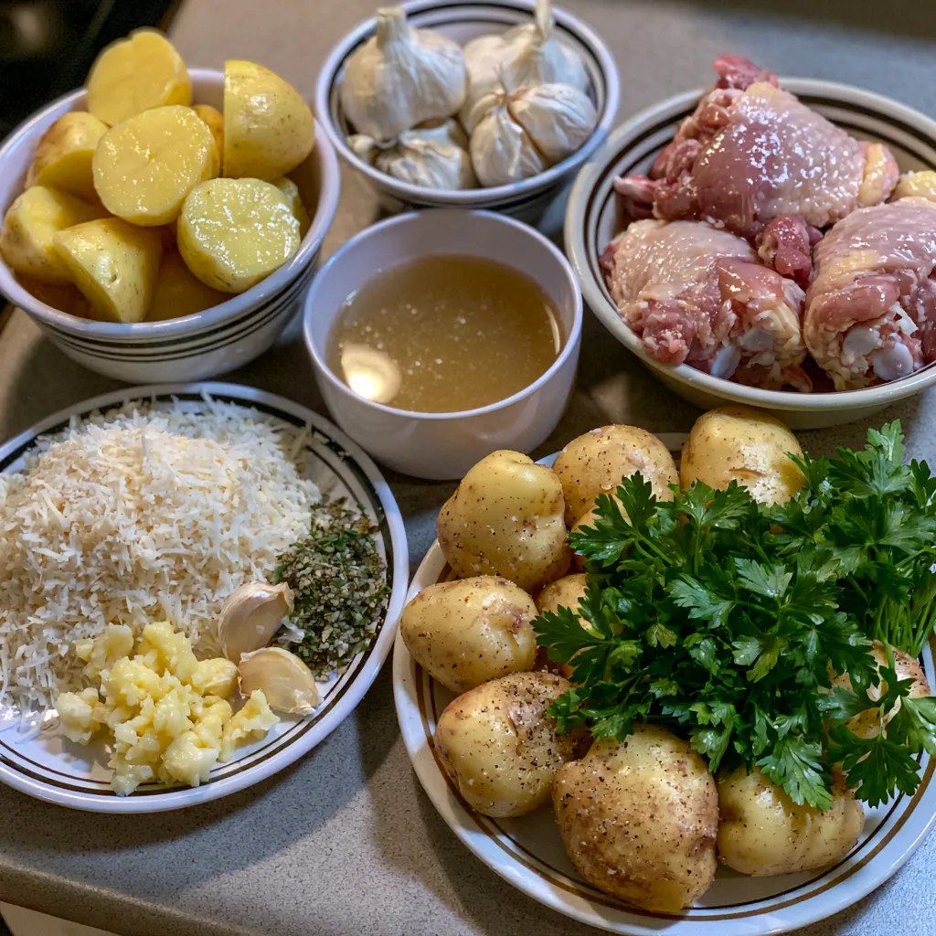 Crock Pot Garlic Parmesan Chicken and Potatoes