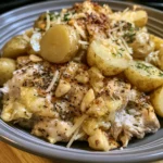 Crockpot Garlic Parmesan Chicken and Potatoes