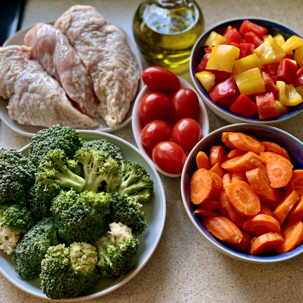 Flavor-Packed Loaded Chicken Veggie Bake