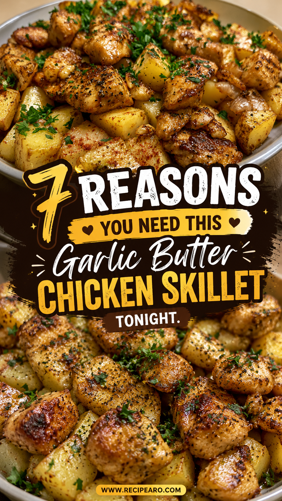 Garlic Butter Chicken and Potatoes Skillet