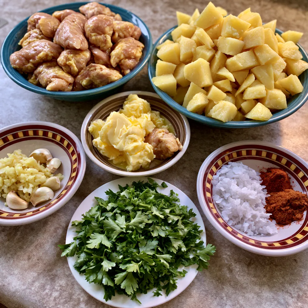 Garlic Butter Chicken and Potatoes Skillet