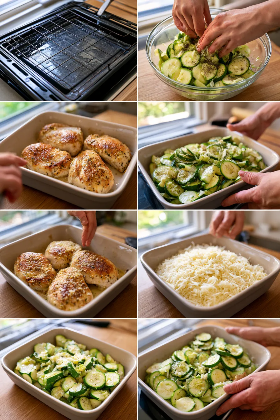 Garlic Chicken Zucchini Bake
