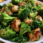 Garlic Chicken with Broccoli and Spinach