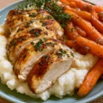 Garlic Herb Chicken with Mashed Potatoes