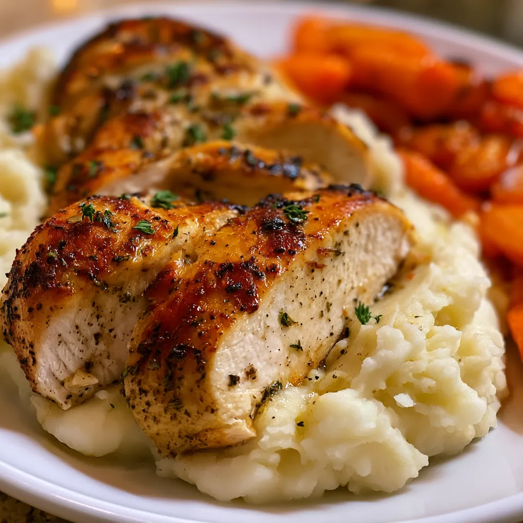 Garlic Herb Chicken with Mashed Potatoes