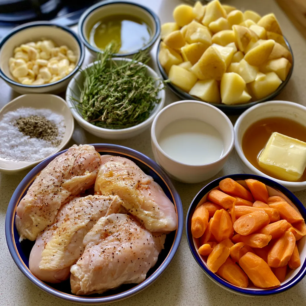 Garlic Herb Chicken with Mashed Potatoes