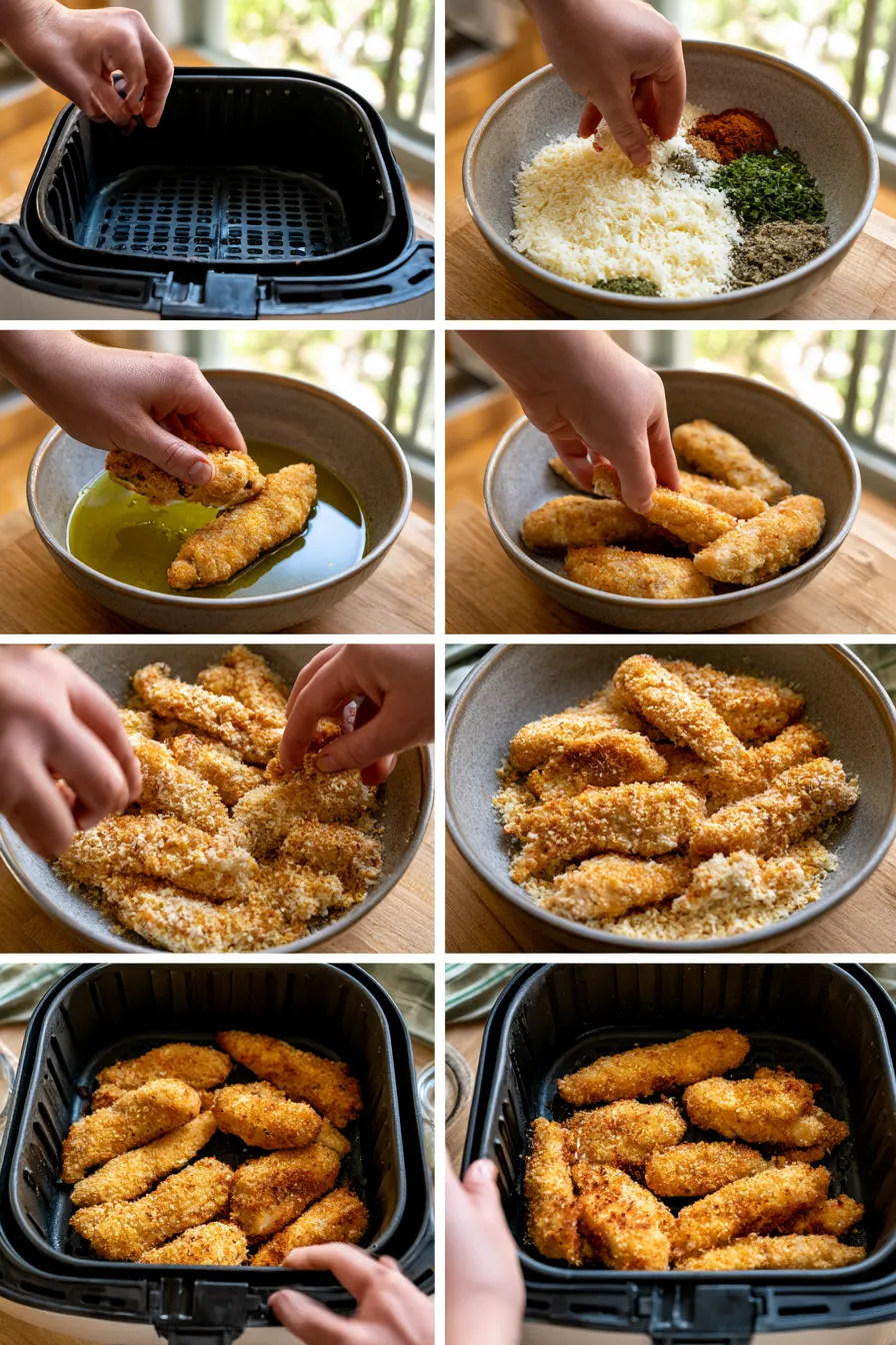 Garlic Parmesan Air Fryer Chicken Tenders