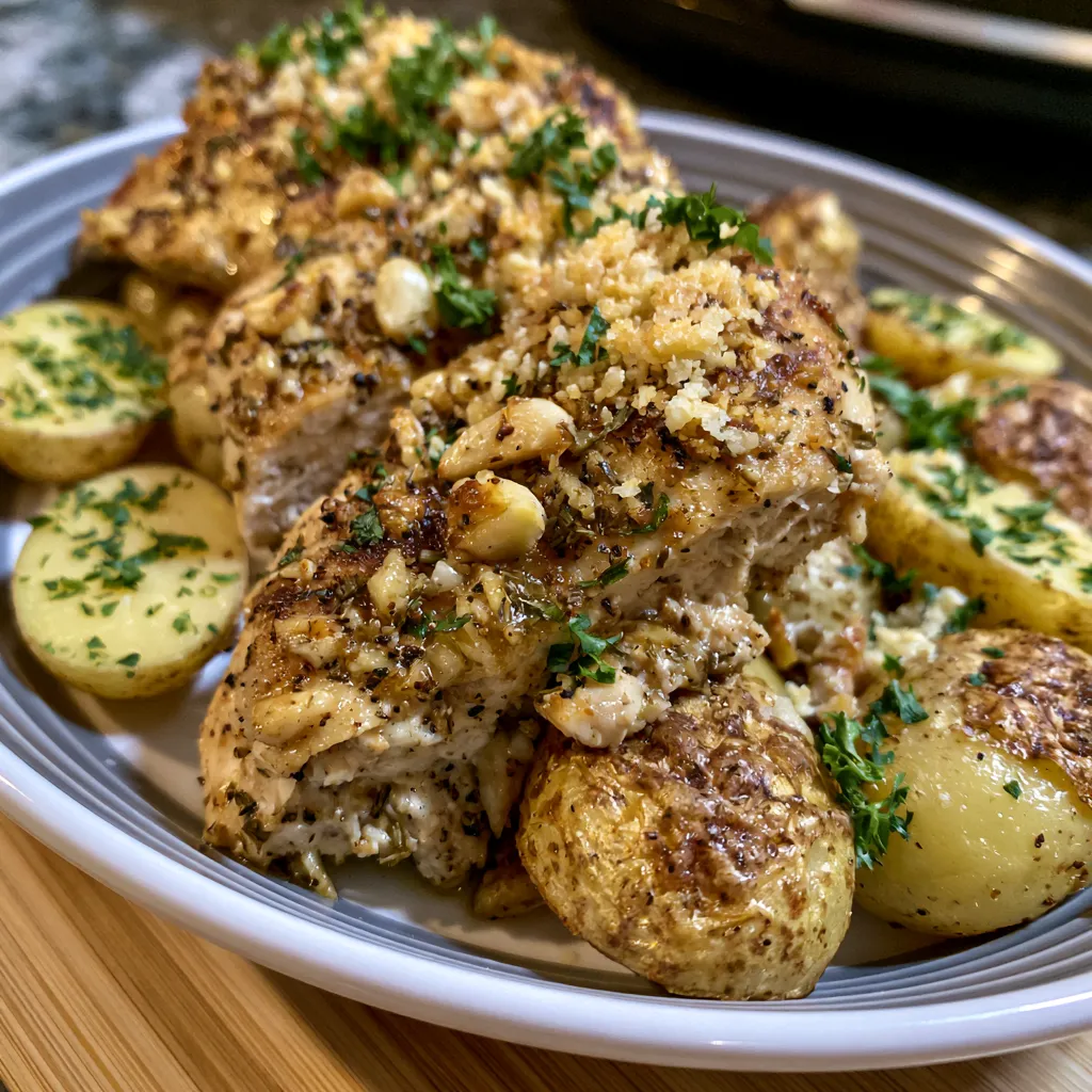 Garlic Parmesan Chicken and Potatoes