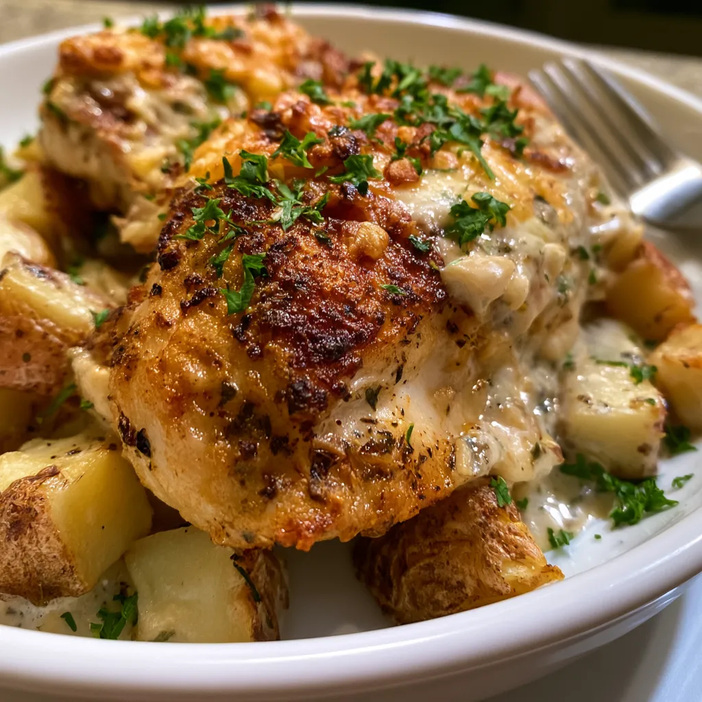 Garlic Parmesan Chicken and Potatoes