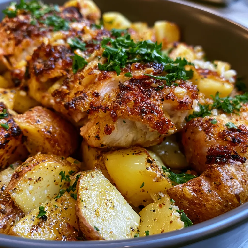 Garlic Parmesan Chicken and Potatoes