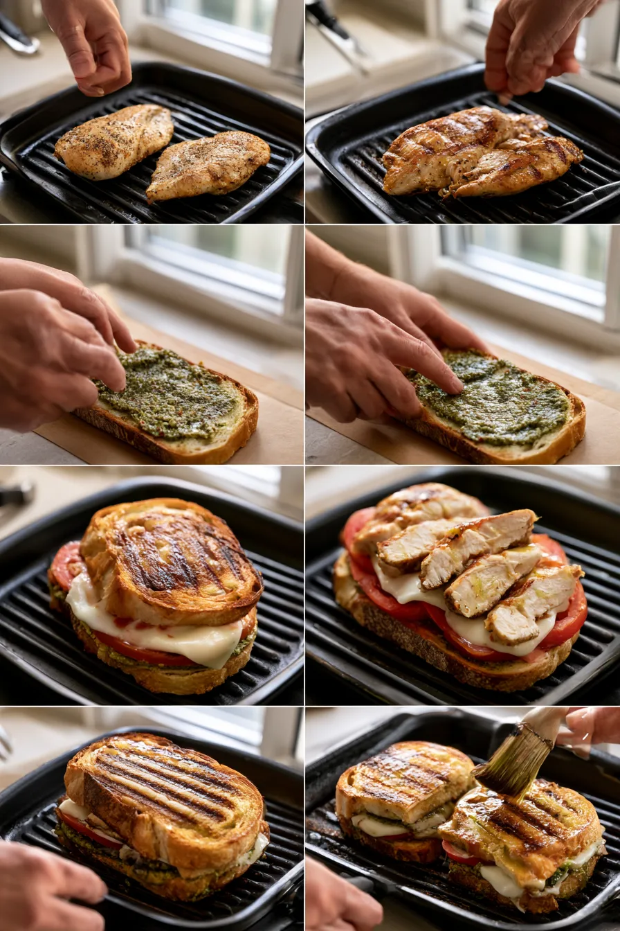 Grilled Chicken Pesto Sandwich