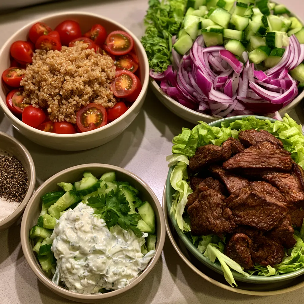 Healthy Gyro Bowls with Tzatziki