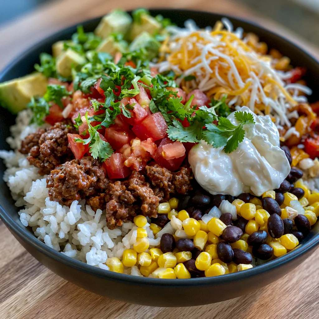 High Protein Beef Burrito Bowl
