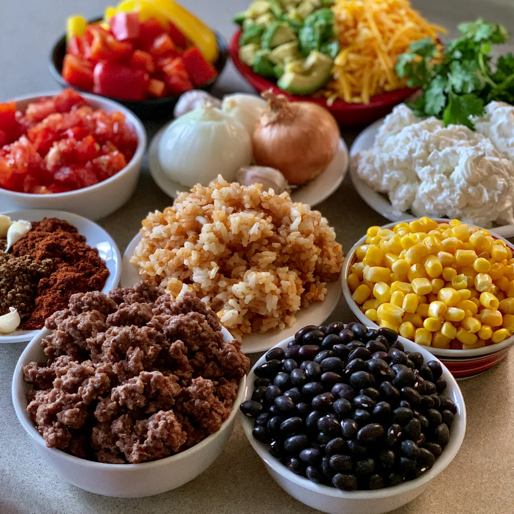 High Protein Beef Burrito Bowl