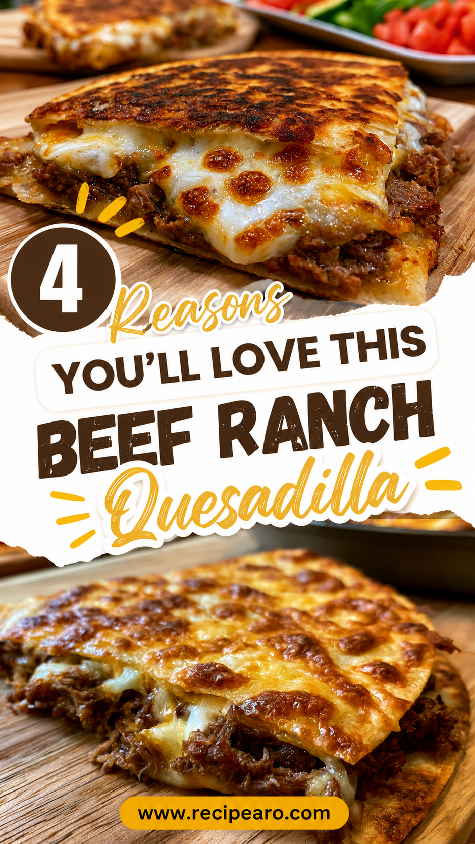 High-Protein Beef Ranch Quesadilla