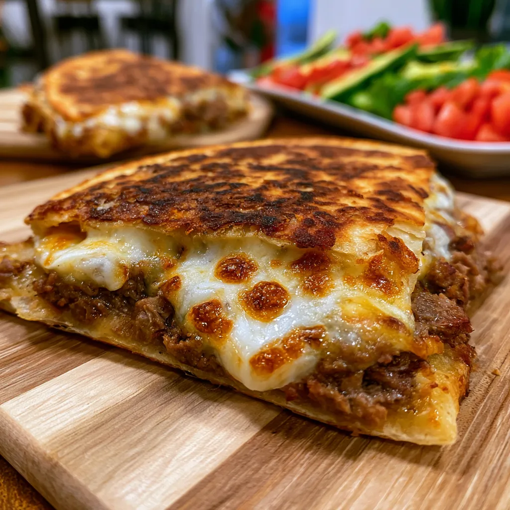 High-Protein Beef Ranch Quesadilla
