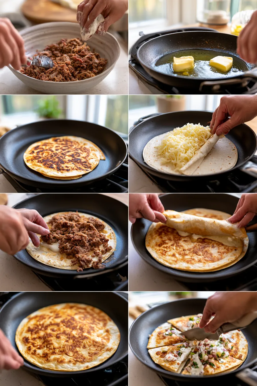 High-Protein Beef Ranch Quesadilla