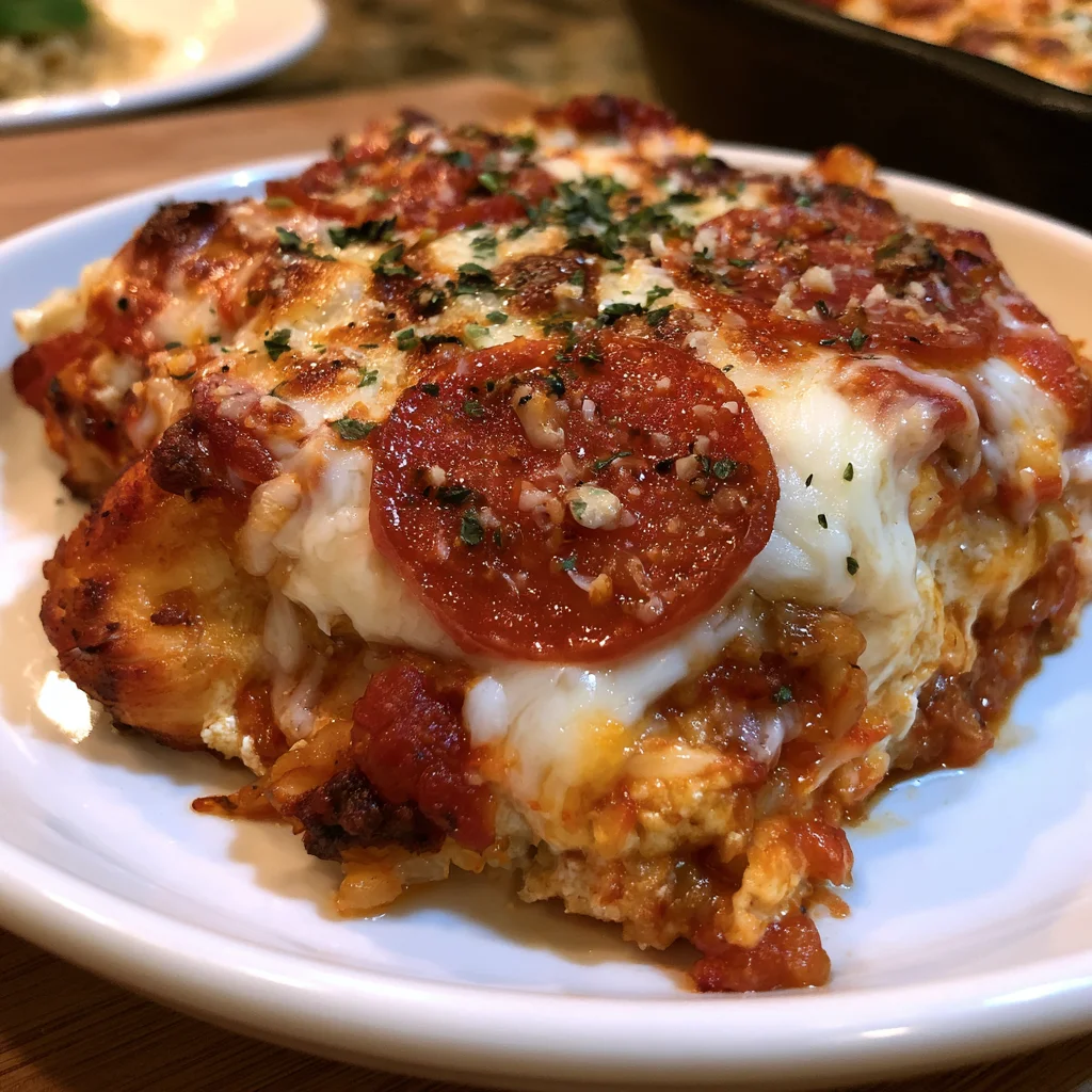 High Protein Casserole Chicken Parmesan