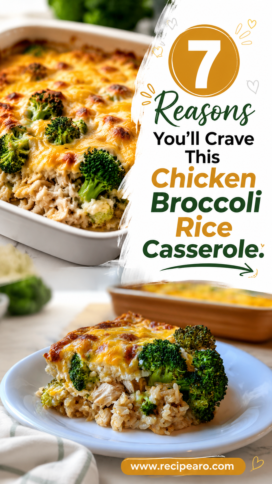 High Protein Chicken Broccoli Rice Casserole