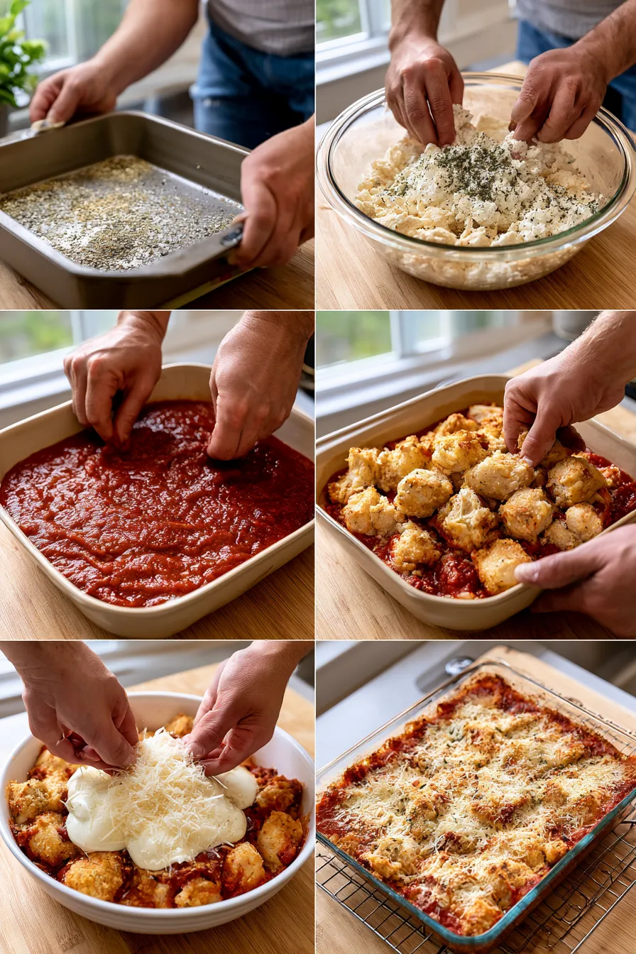 High Protein Chicken Parmesan Casserole