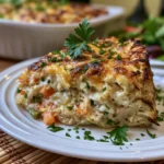 High Protein Crustless Chicken Pot Pie