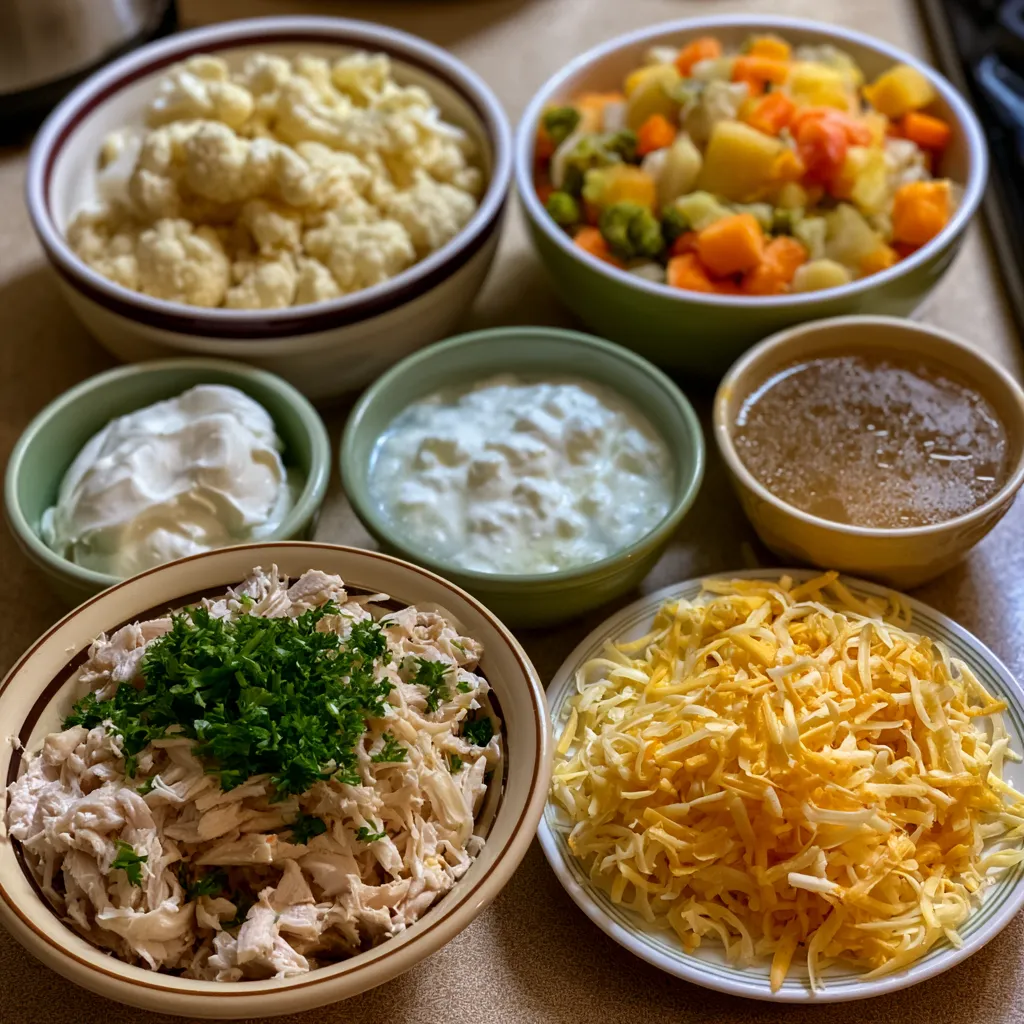 High Protein Crustless Chicken Pot Pie