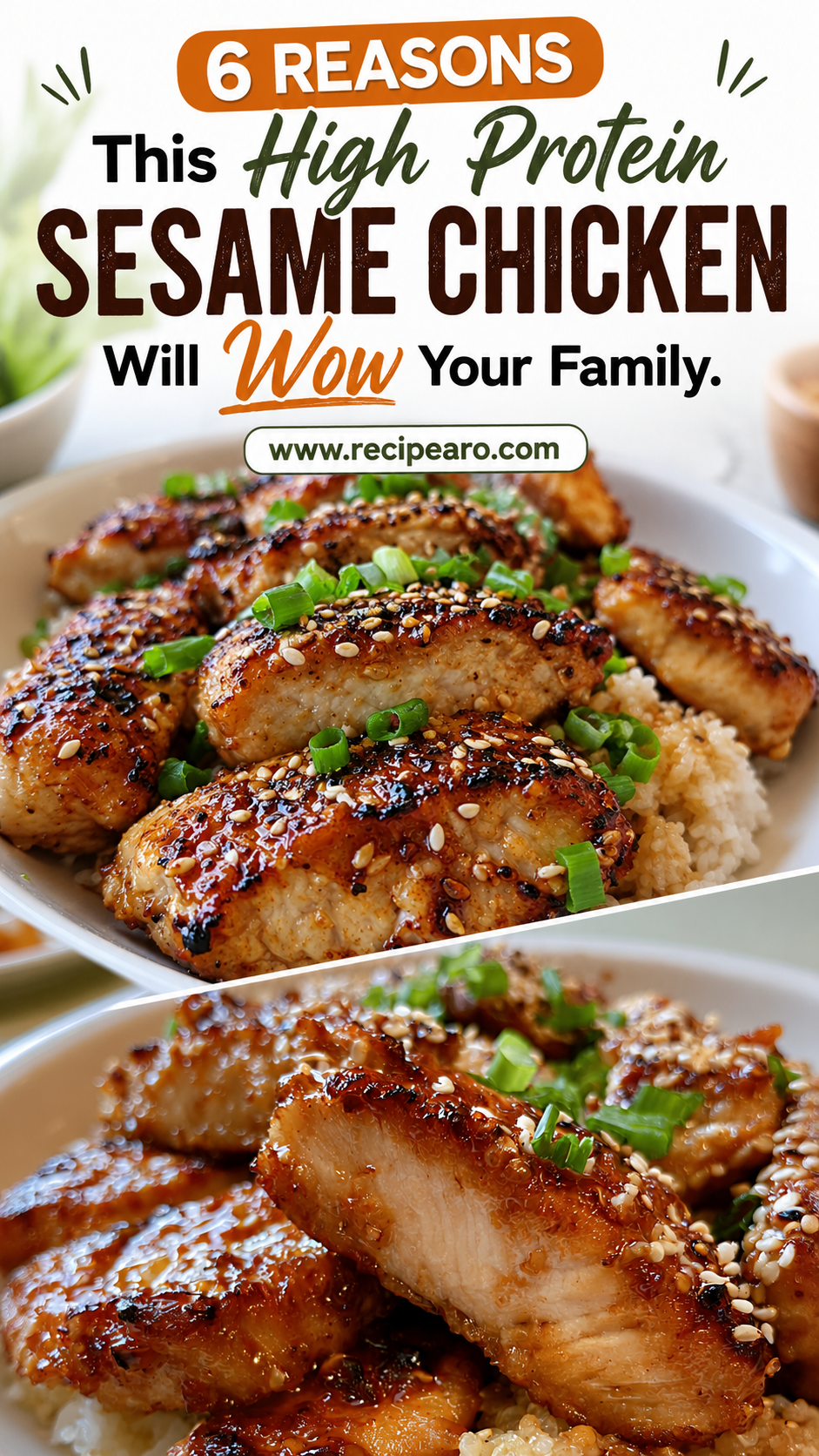 High Protein Sesame Chicken