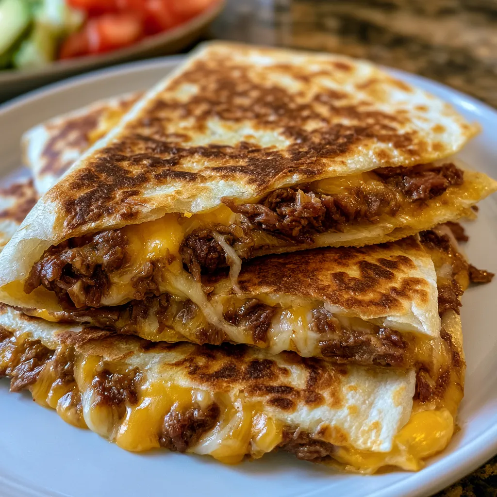 High-Protein Smoked Beef Ranch Quesadilla