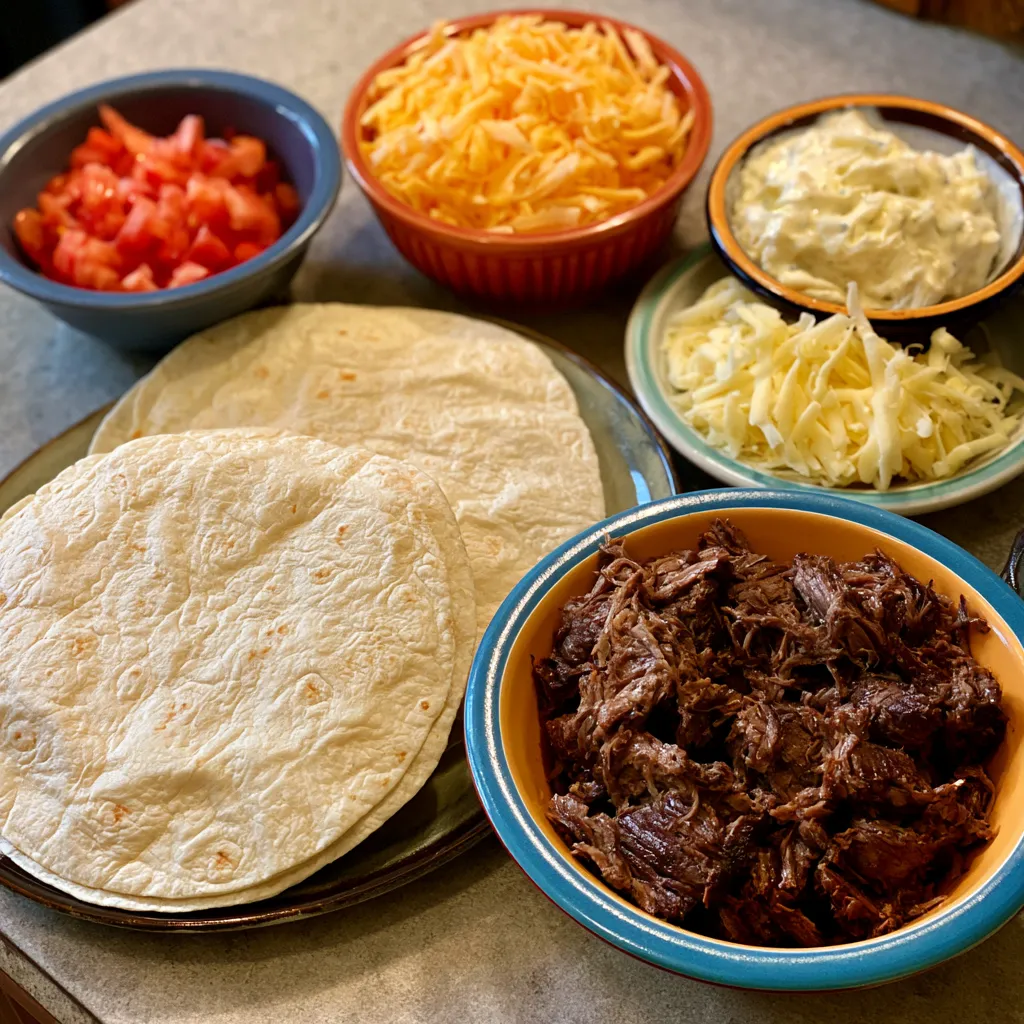 High-Protein Smoked Beef Ranch Quesadilla