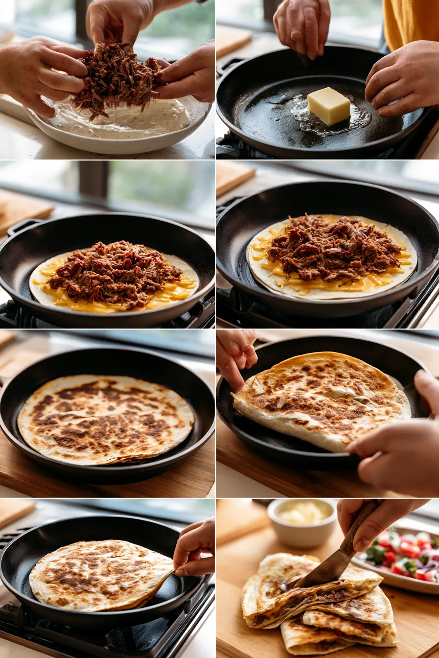 High-Protein Smoked Beef Ranch Quesadilla