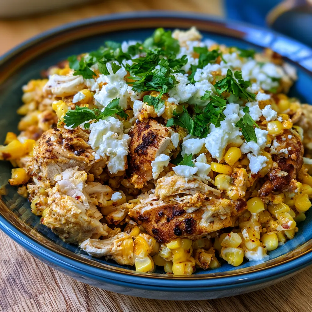 High-Protein Street Corn Chicken Bowls