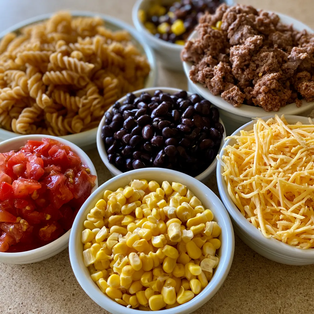 High Protein Taco Pasta