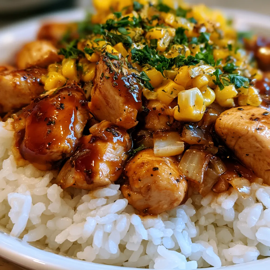 Honey BBQ Chicken Rice