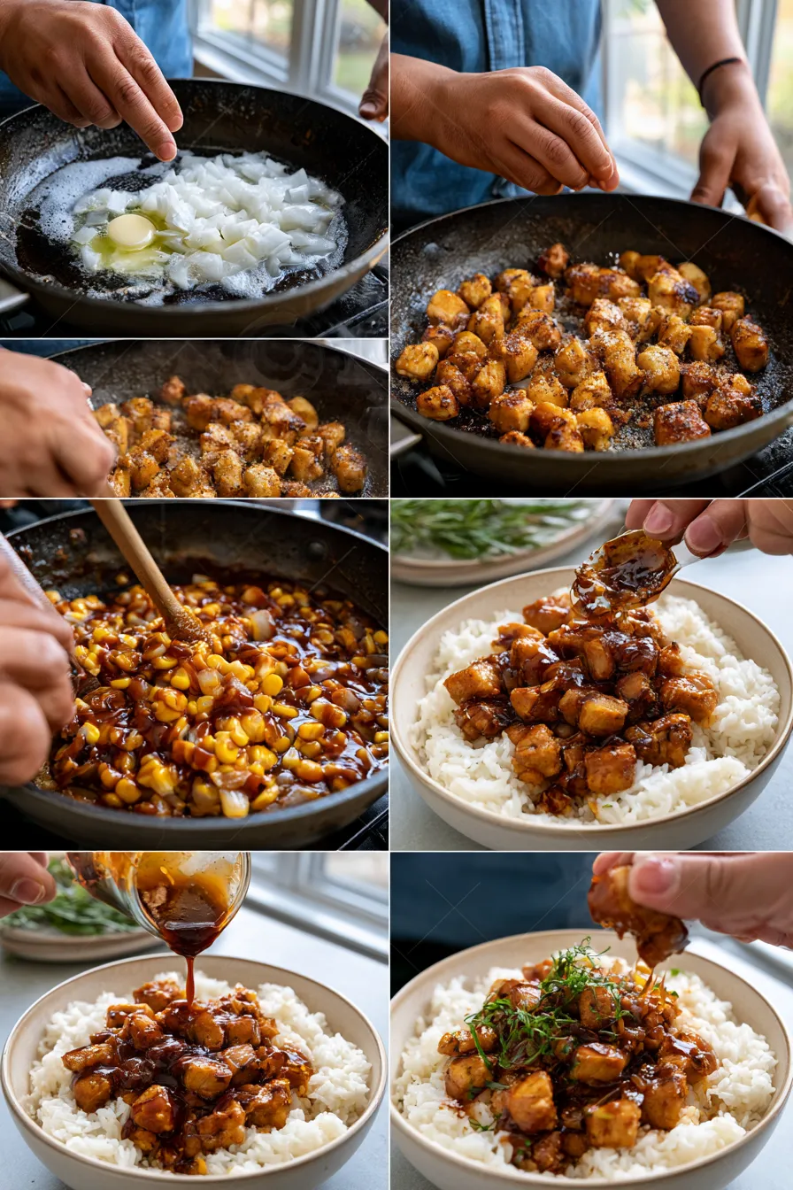 Honey BBQ Chicken Rice