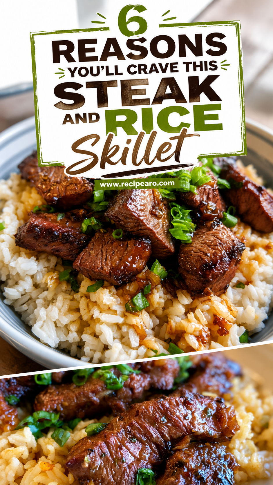Honey Garlic Butter Steak and Rice Skillet