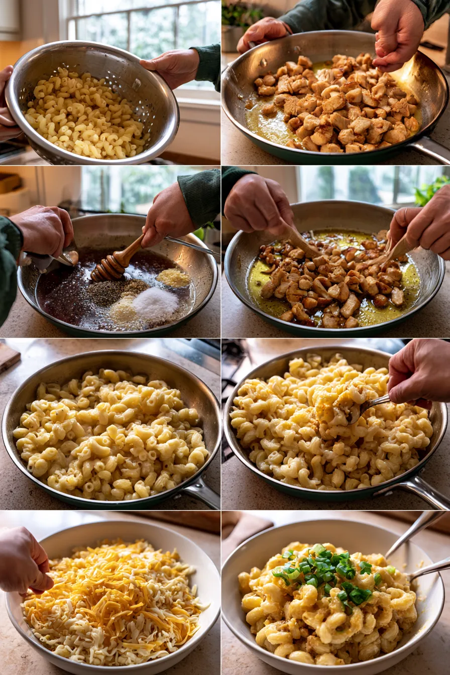 Honey Pepper Chicken Mac and Cheese